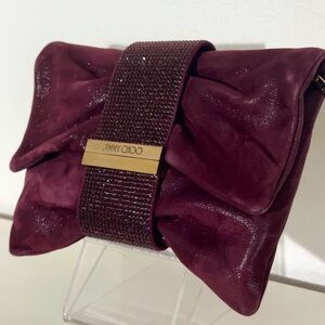 JIMMY CHOO Chandra clutch/crossbody in Bordeaux